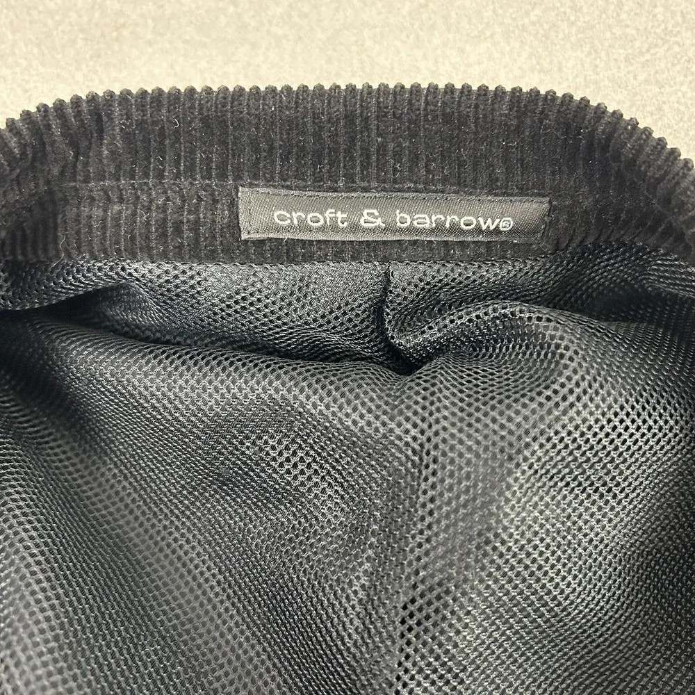 Croft & Barrow Blazer Mens‎ 48 Long Black Corduroy 3 Button Sport Coat Jacket